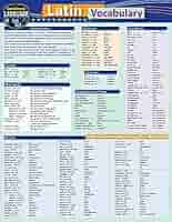 Latin Vocabulary: a QuickStudy Laminated Reference Guide